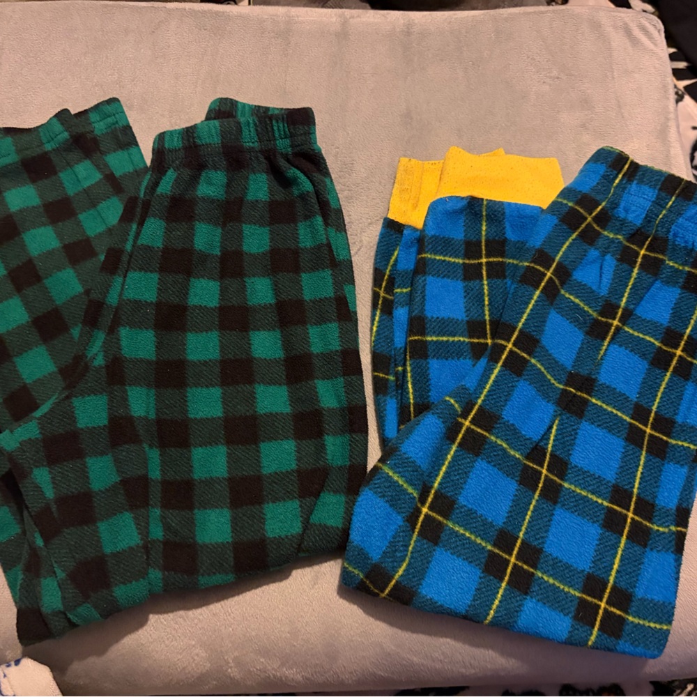 Cat & Jack Kids Pajama Bottoms - Blue, Green, White